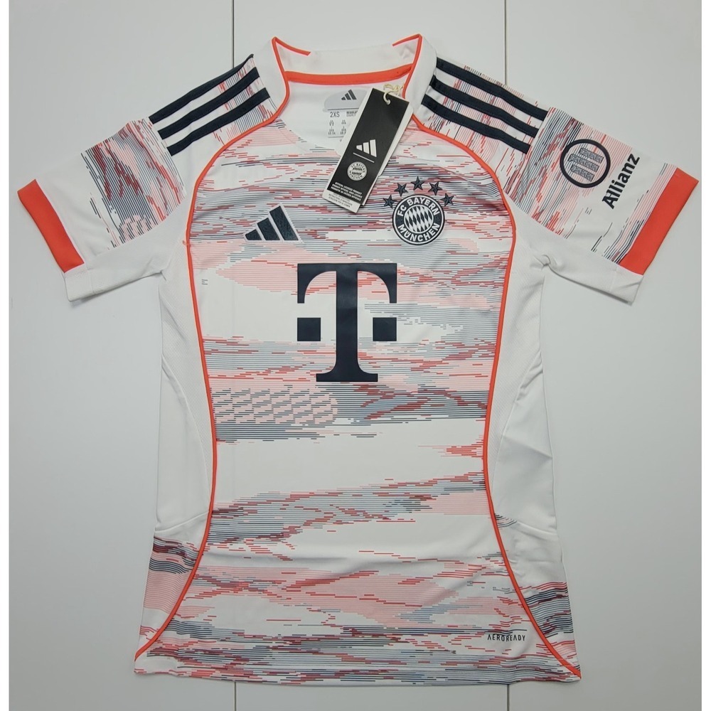 adidas 2025-26 Bayern Munich Womens Sz 2XS Stadium Away Soccer Jersey JN8504 New